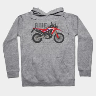 Ride crf300l rally red Hoodie